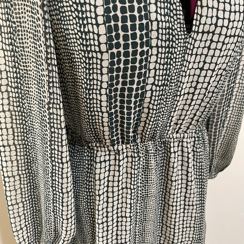 Banana Republic- Flounce Hem Chiffon V- Neck Dress - Picture 5 of 16
